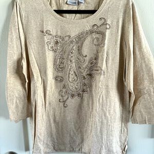 Chicos Zenergy Collection - 3/4 Sleeve Tshirt